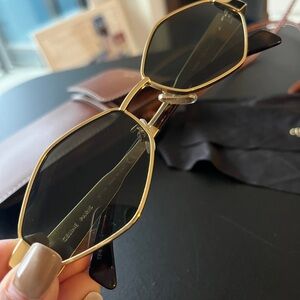 Chic Gold and Black Sunglasses